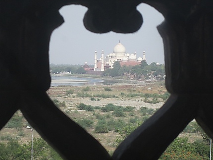 Vue sur le Taj Mahal