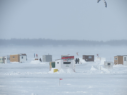 Pêche sur la glace à Rimouski