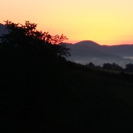 Coucher de soleil sur le pays basque