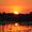 Coucher de soleil au coeur du delta de l'Okavango