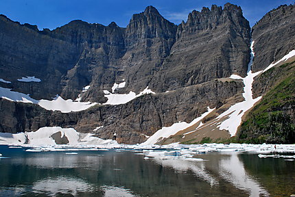 Iceberg Lake dans son écrin rocheux