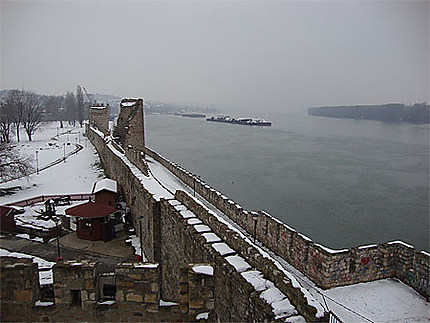 Vue sur le Danube de la forteresse de Smederevo
