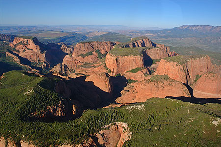 Kolob canyon vu d'avion Kolob canyon vu d'avion