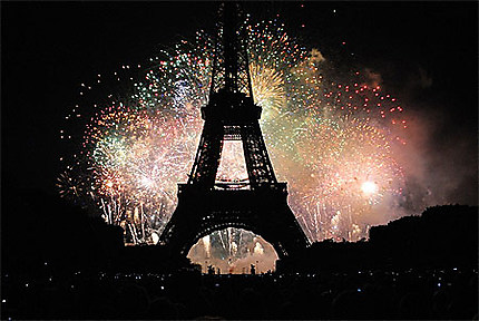 Le feu d'artifice du 14 juillet 2011 à Paris...