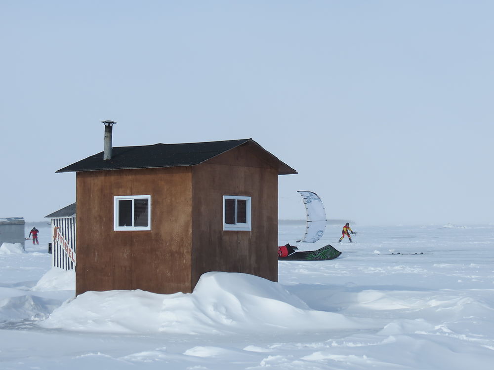 Cabane à pêche à Rimouski