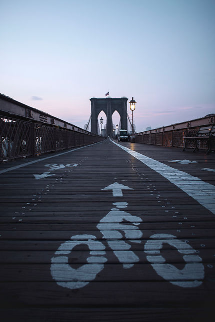 Un matin sur le pont de Brooklyn