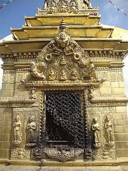 Détail du stupa de Swayambunath