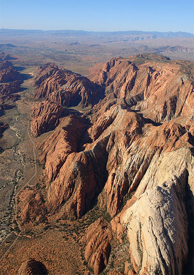 Snow canyon vu d'avion Snow canyon vu d'avion