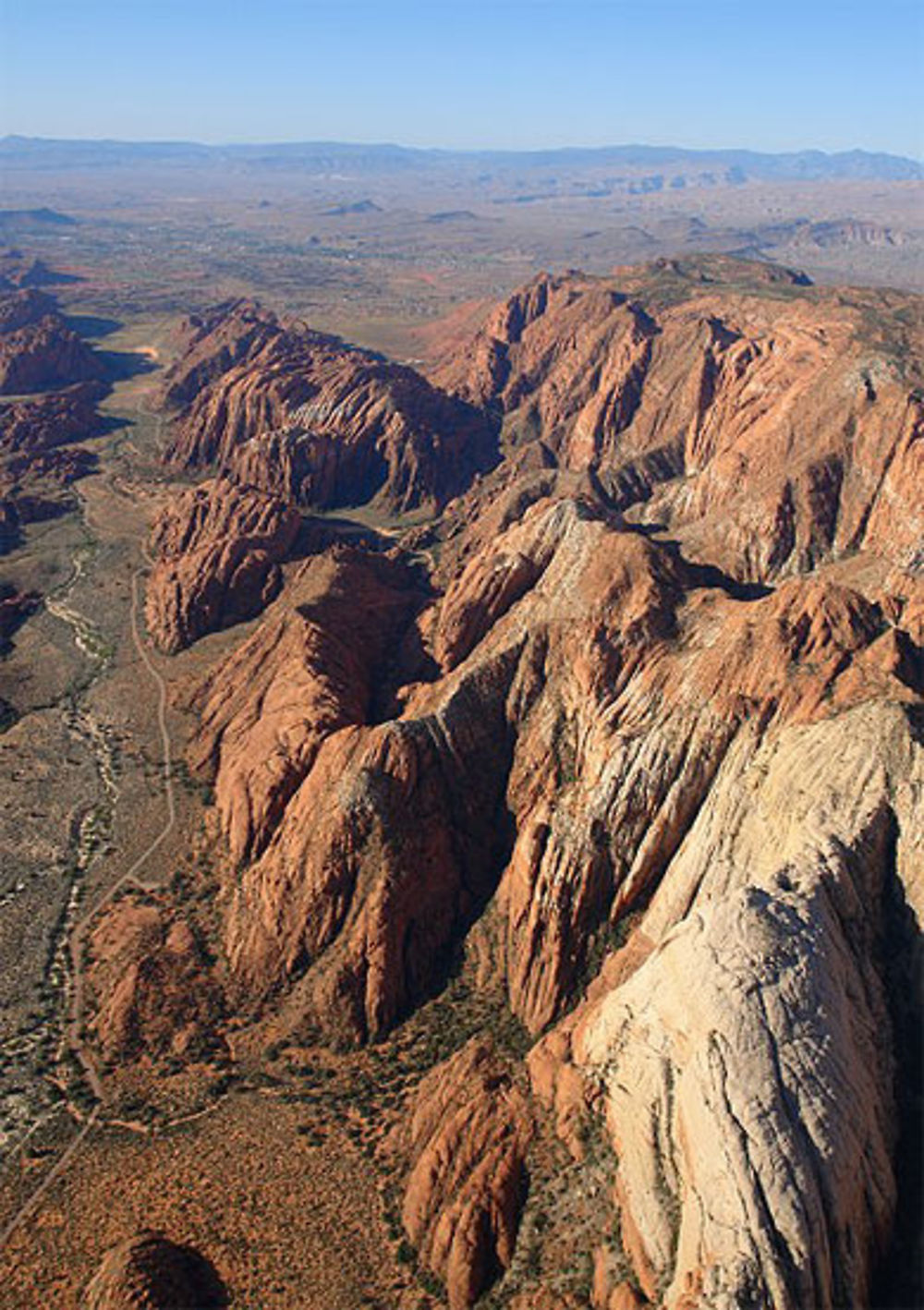 Snow canyon vu d'avion