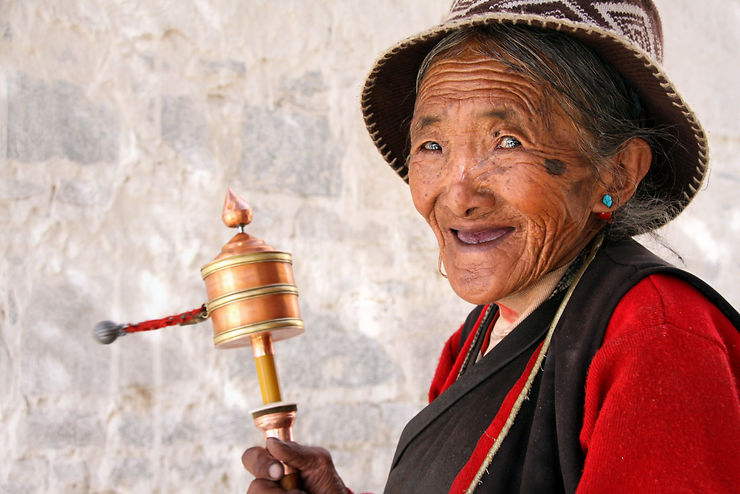 La vieille dame au moulin, Tibet