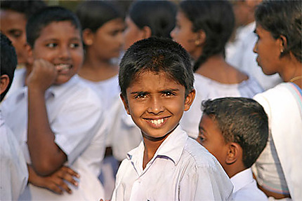 La joie d'un enfant sri lankais