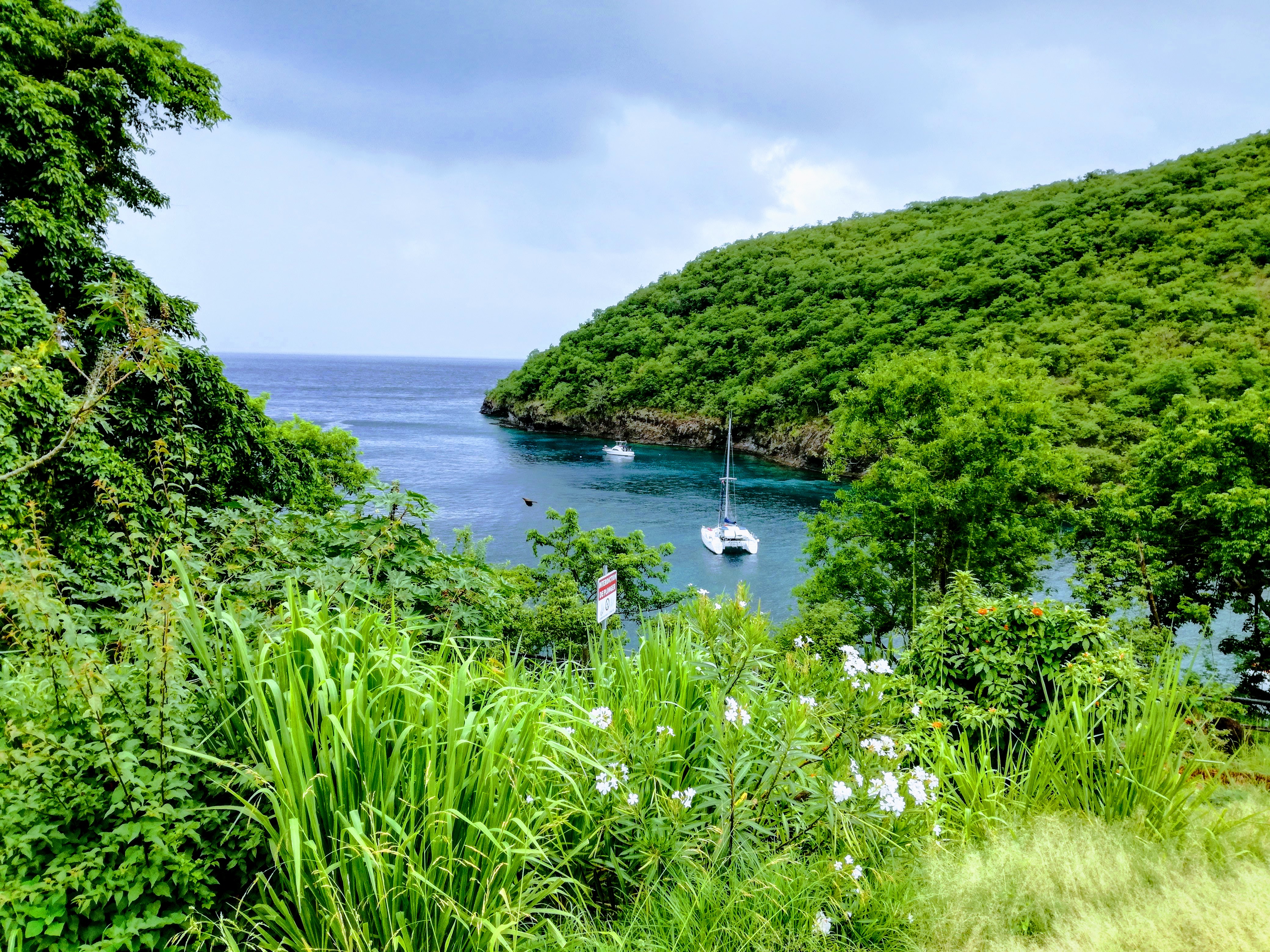 Belle vue du haut de l'Anse Dufour