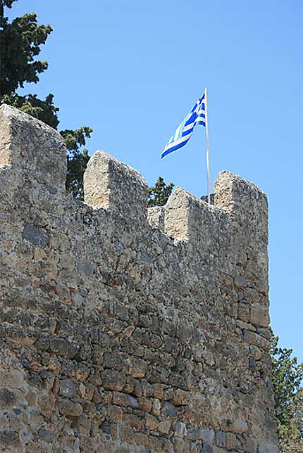Une tour de la citadelle de Lindos