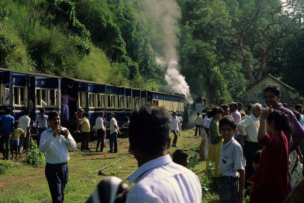 Arrêt du train pour Ooty