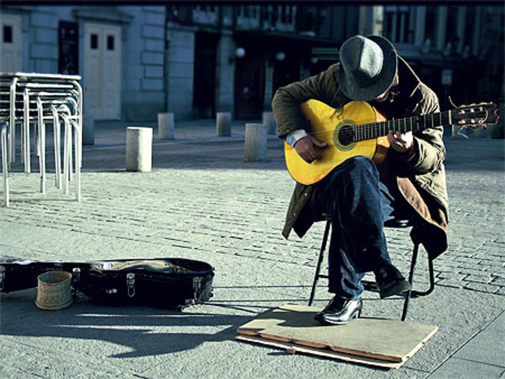 Joueur de flamenco dans Madrid