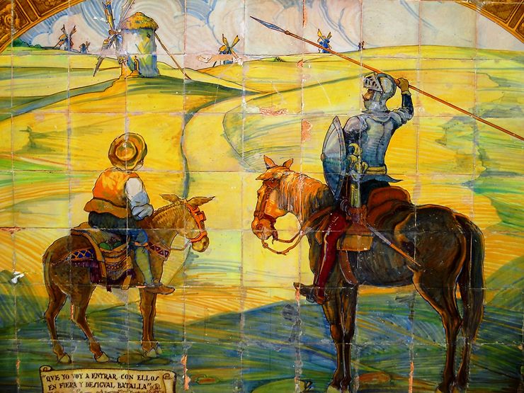 Azulejo de Don Quijote de la Mancha, Plaza de España, Séville