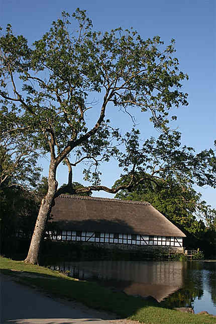 Une cour de ferme qui domine le lac
