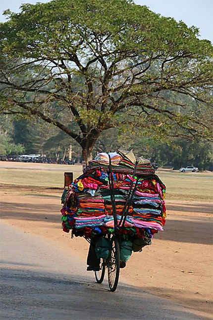 Marchand de tissus à Angkor