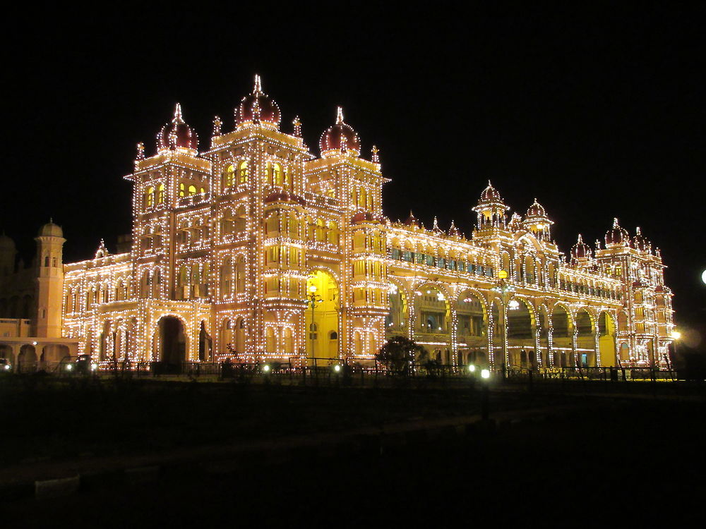 Palais illuminé à Mysore