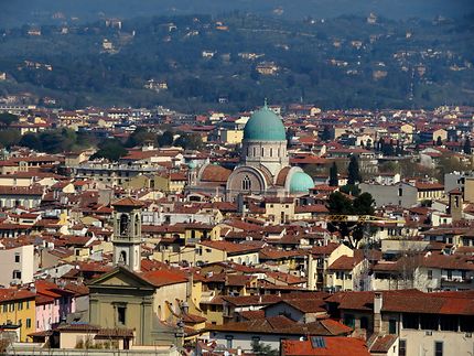 La grande synagogue de Florence vue de Fiesole