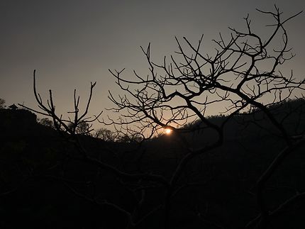 Coucher de soleil à Ajanta, Inde