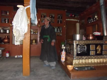 Chouette accueil et verre de tchang, Ladakh