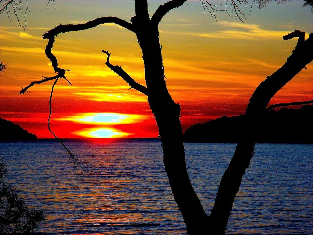 Coucher de soleil à Starigrad, Croatie