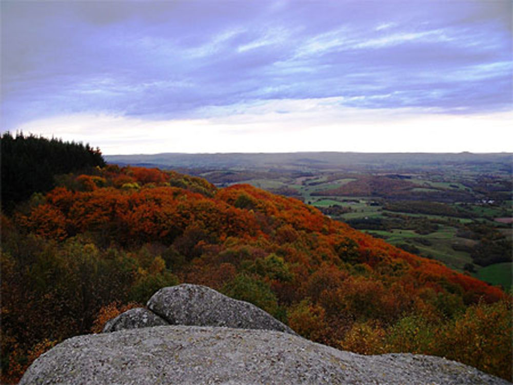 Le panorama d'Uchon en automne