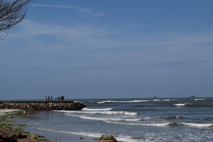 Vue de la plage à Cochin