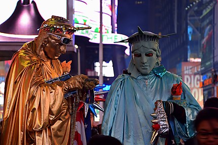 La statue de la Liberté sur Times Square