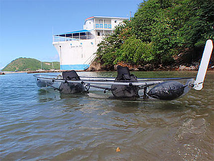 Kayak transparent aux Saintes