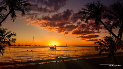 Couché de soleil sur la mer des Caraibes