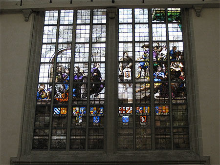 Détail d'un vitrail de la Nieuwe Kerk