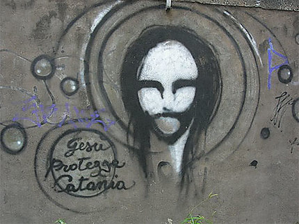 &quot;Graffiti&quot; sur un mur a Catane