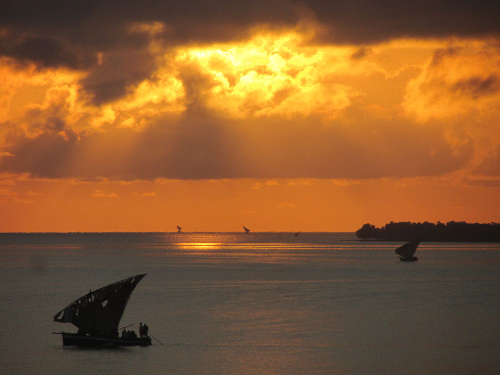 Coucher de soleil à Mocimboa da Praia