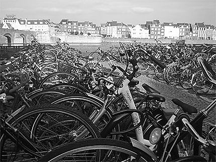 Vélos en bord de Meuse