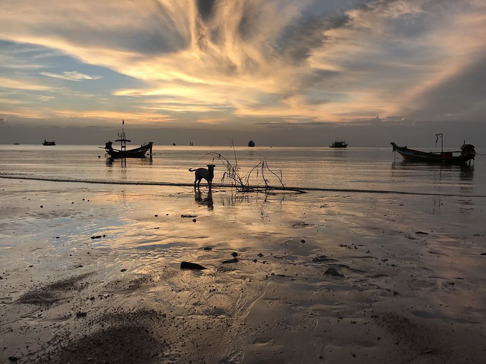 Couché de soleil à koh tah 