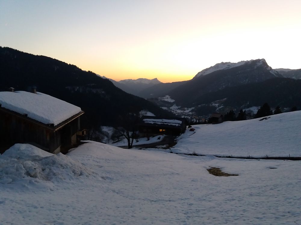 Coucher de soleil sur le Grand-Bornand