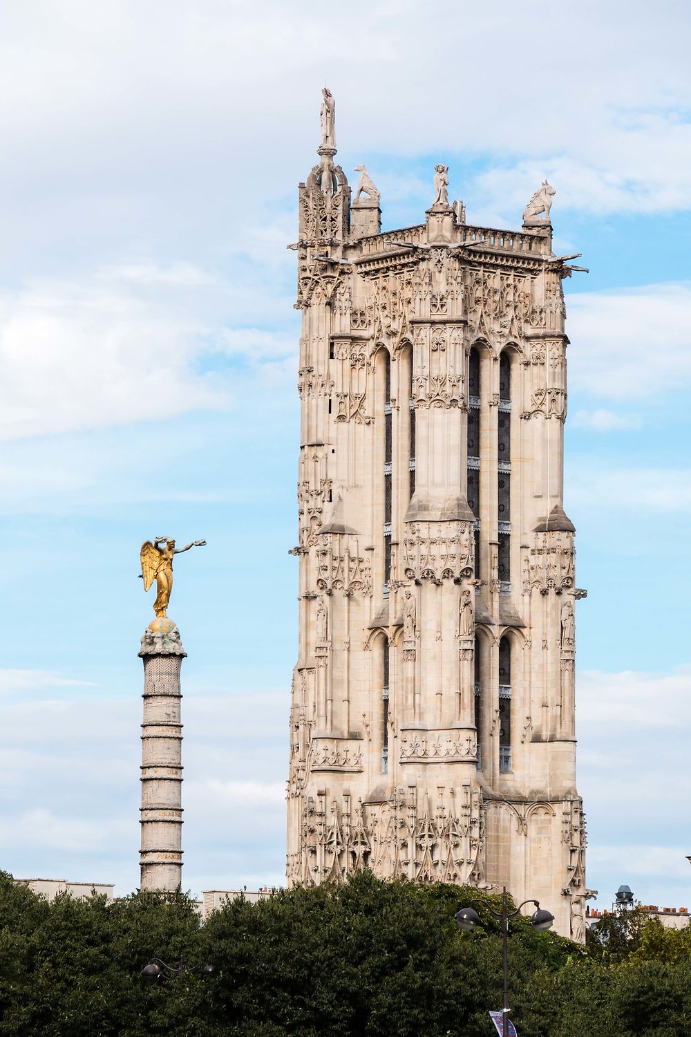 Tour St-Jacques et fontaine du Palmier, Paris