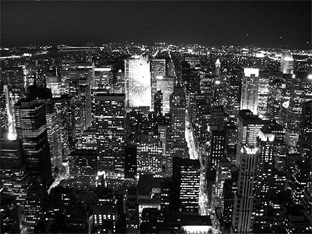 At the top Nuit Noir et blanc Manhattan New York Routard