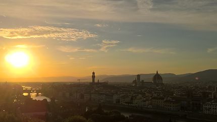 Crépuscule sur l'Arno à Florence