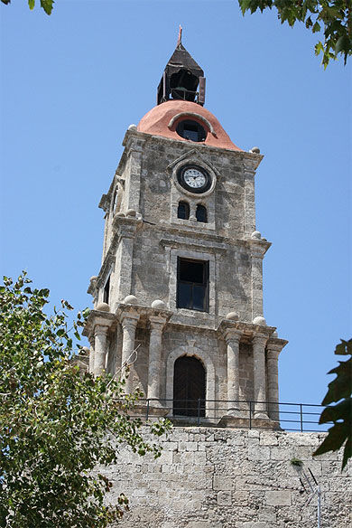 La tour de l'horloge à Rhodes