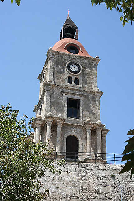 La tour de l'horloge à Rhodes