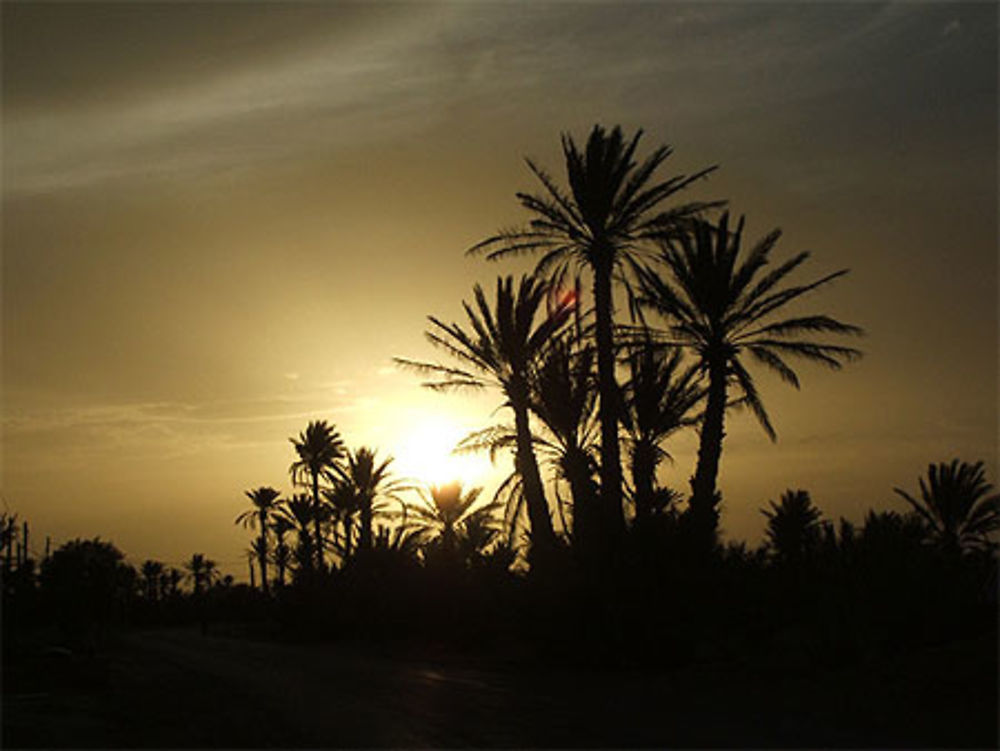 Coucher de soleil sur Erfoud