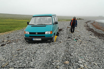 Sortie de route à Blönduós, Islande