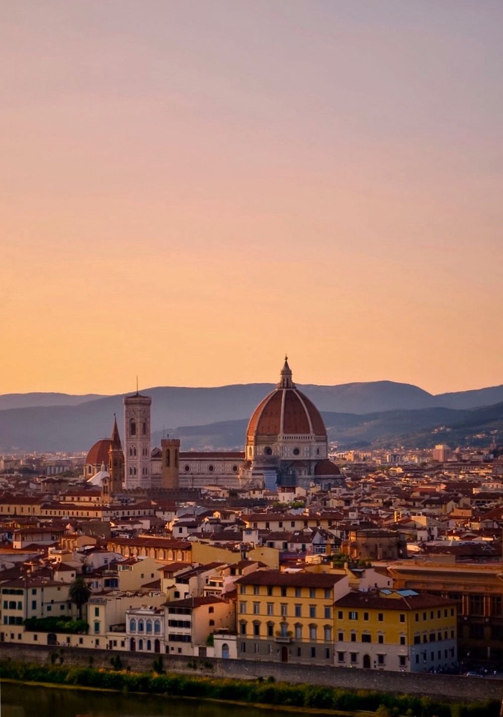 Coucher de soleil depuis la Piazzale Michelangelo