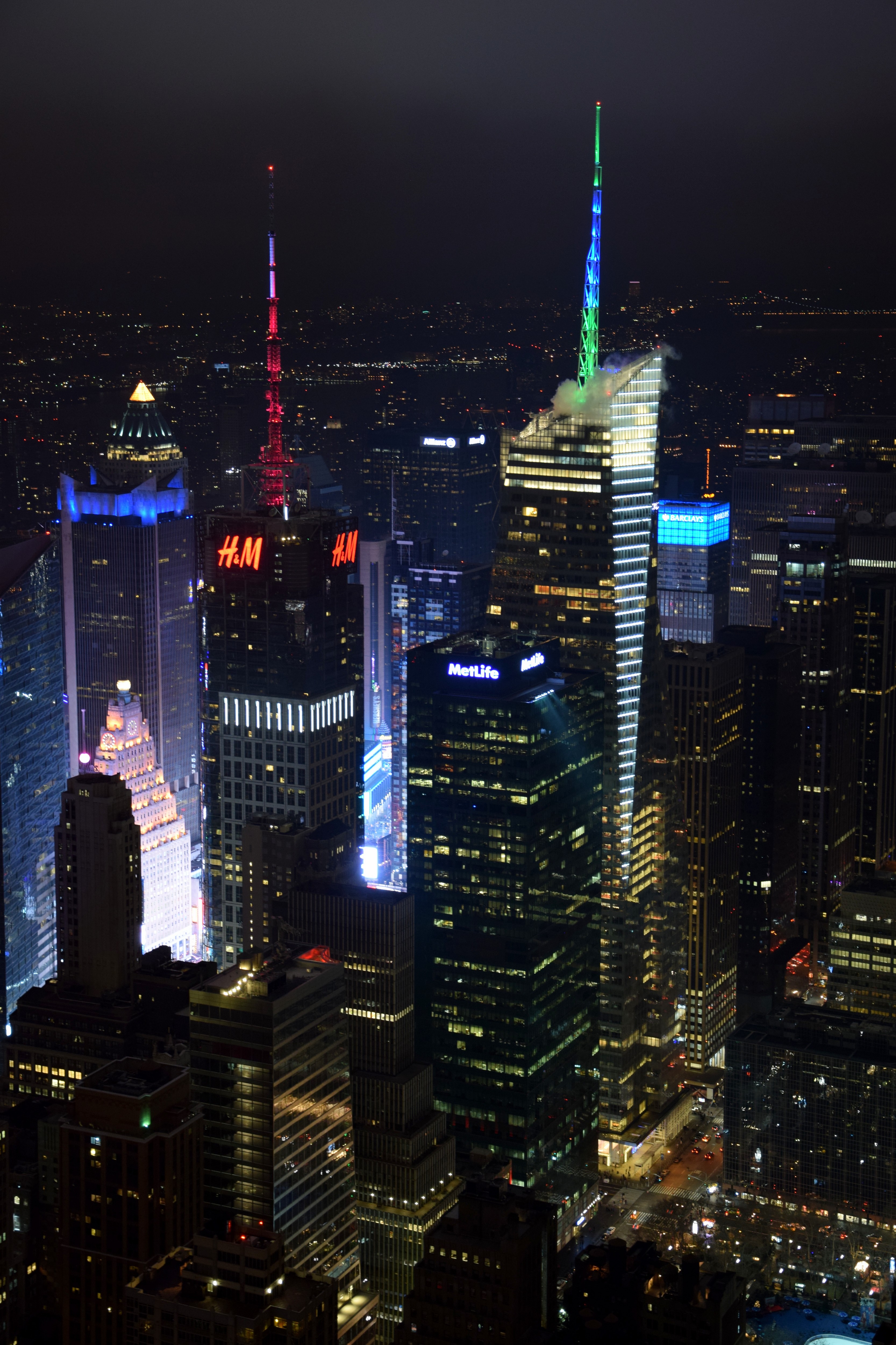 Vue Sur La Ville De New York Villes Nuit Empire State Building Four Squares Manhattan New York Routard Com