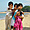 Enfants sur la plage bali indonésie