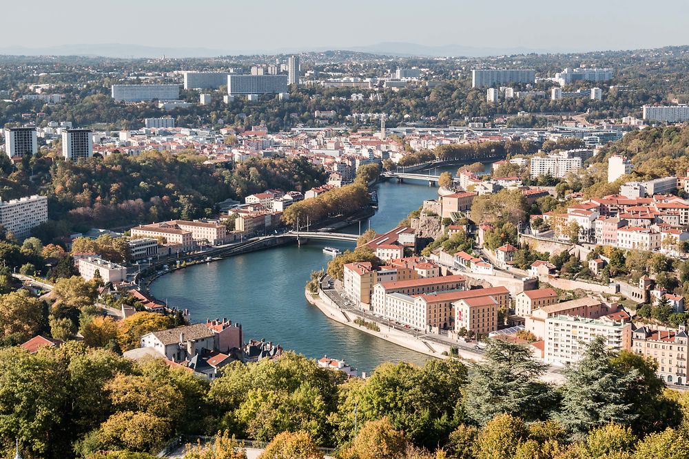 Vue sur la Saône et le 9ème arrondissement de Lyon