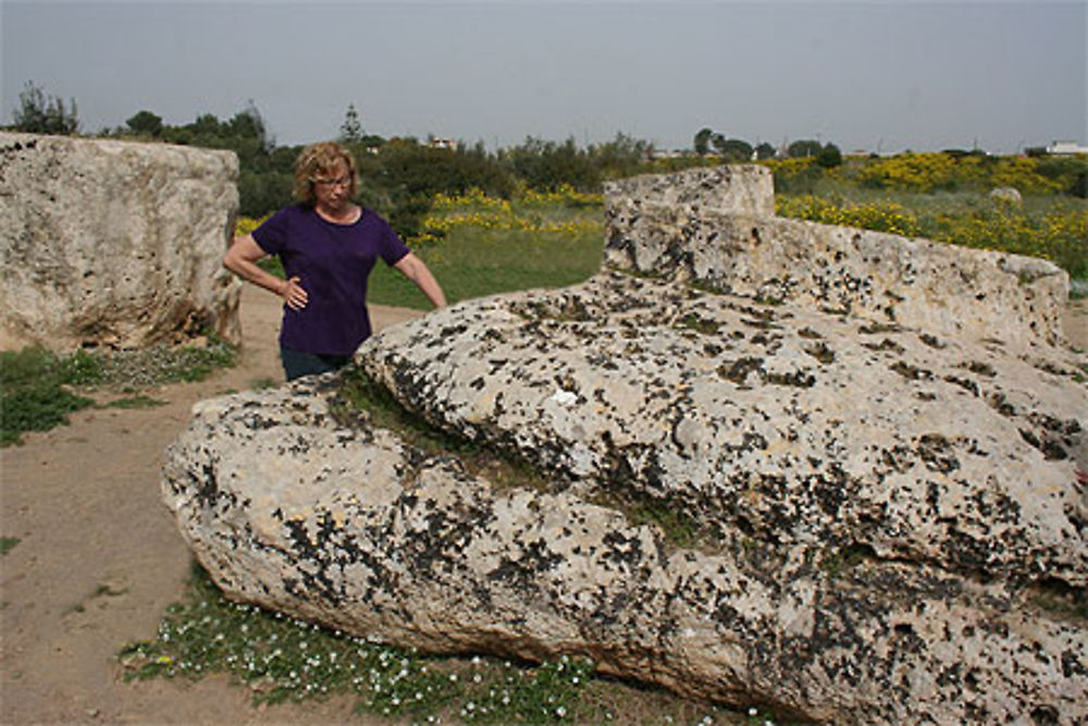 Sélinonte Sicile Temple G abaque géant